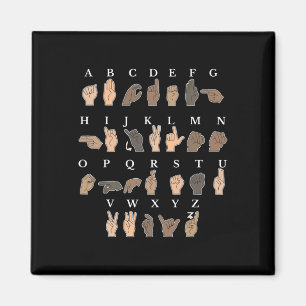 Hand Sign Language ASL Hand gesture deaf awareness Magnet