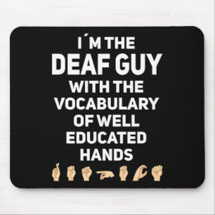 Hand Sign Language ASL Hand gesture deaf awareness Mouse Pad