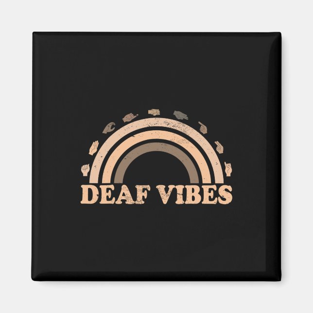 Hand Sign Language ASL Hand gesture deaf vibes awa Magnet (Front)