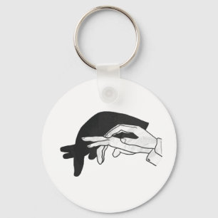 Hand Silhouette Anteater Keychain