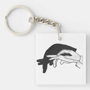Hand Silhouette Anteater Keychain