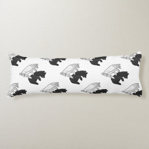 Hand Silhouette Bear Cub Body Pillow