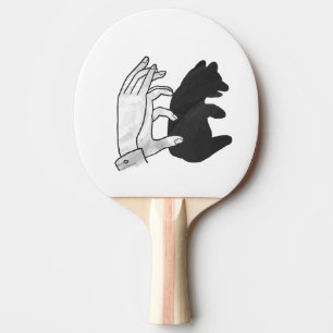 Hand Silhouette Bear Cub Ping Pong Paddle