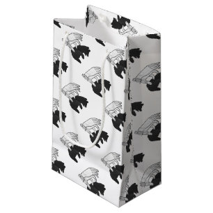 Hand Silhouette Bear Cub Small Gift Bag