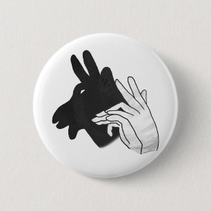 Hand Silhouette Billy Goat 2 Inch Round Button