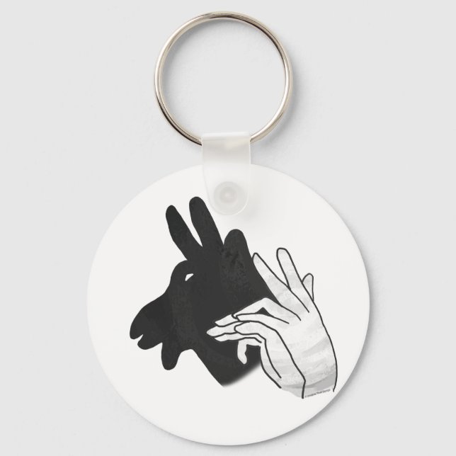 Hand Silhouette Billy Goat Keychain (Front)