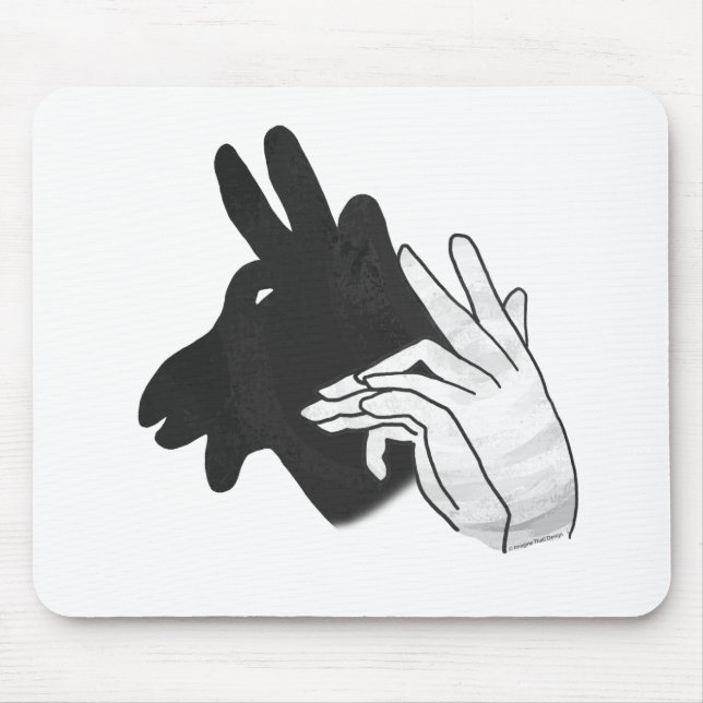 Hand Silhouette Billy Goat Mouse Pad (Front)