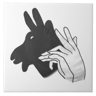 Hand Silhouette Billy Goat Tile