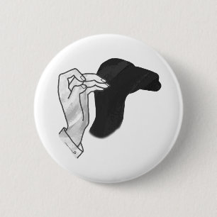 Hand Silhouette Camel 2 Inch Round Button