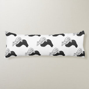 Hand Silhouette Camel Body Pillow