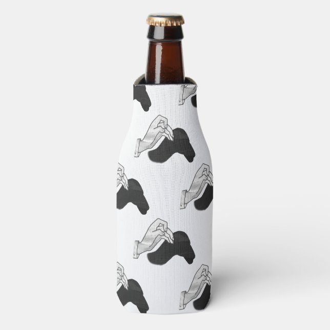 Hand Silhouette Camel Bottle Cooler (Bottle Front)