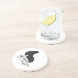 Hand Silhouette Camel Coaster