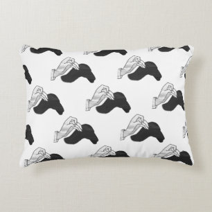 Hand Silhouette Camel Decorative Pillow