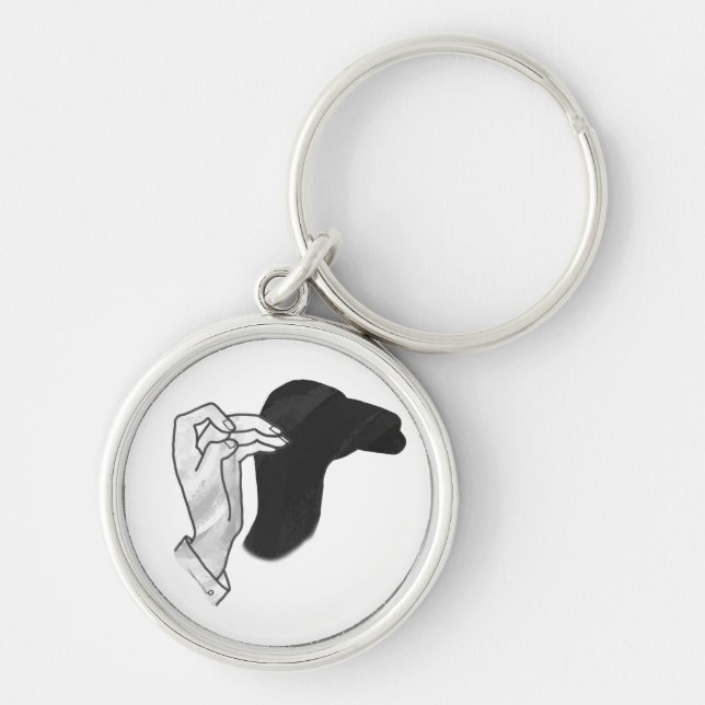 Hand Silhouette Camel Keychain (Front)