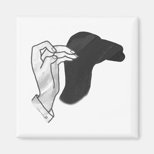 Hand Silhouette Camel Magnet (Front)
