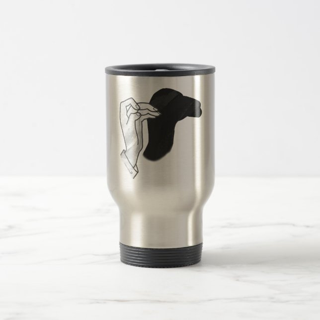 Hand Silhouette Camel Travel Mug (Center)