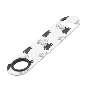 Hand Silhouette Dog Bar Key