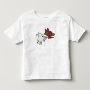 Hand Silhouette Dog Brown Toddler T-shirt