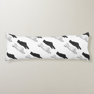 Hand Silhouette Duck Body Pillow