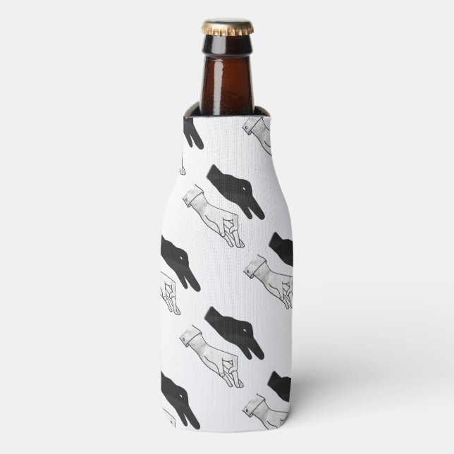 Hand Silhouette Duck Bottle Cooler (Bottle Front)