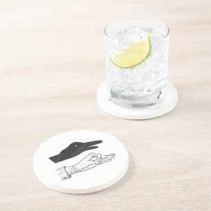 Hand Silhouette Duck Coaster