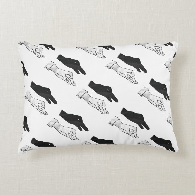 Hand Silhouette Duck Decorative Pillow (Front)