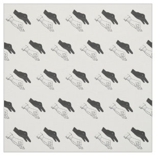 Hand Silhouette Duck Fabric