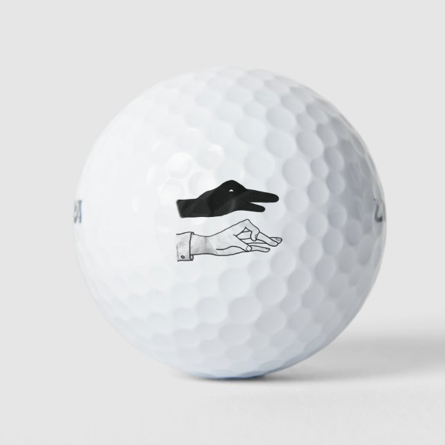 Hand Silhouette Duck Golf Balls (Front)