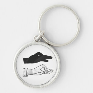 Hand Silhouette Duck Keychain