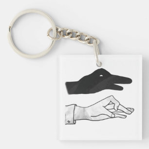 Hand Silhouette Duck Keychain