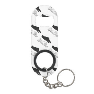 Hand Silhouette Duck Keychain Bottle Opener