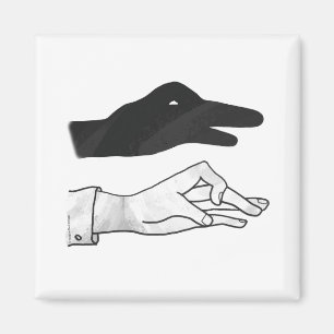 Hand Silhouette Duck Magnet