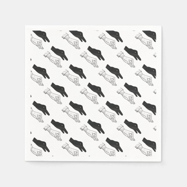 Hand Silhouette Duck Napkin (Front)