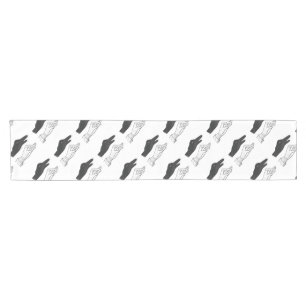 Hand Silhouette Duck Short Table Runner