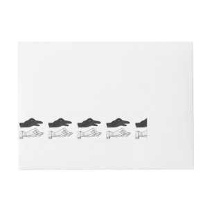 Hand Silhouette Duck Wraparound Address Label