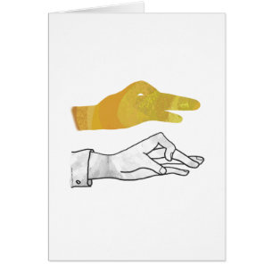 Hand Silhouette Duck Yellow
