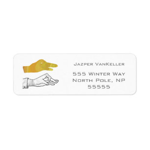 Hand Silhouette Duck Yellow
