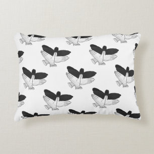 Hand Silhouette Eagle Decorative Pillow