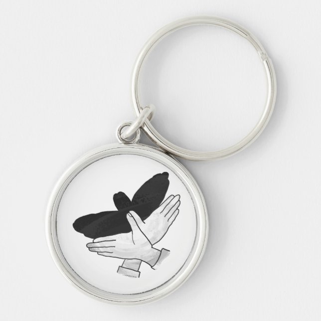 Hand Silhouette Eagle Keychain (Front)