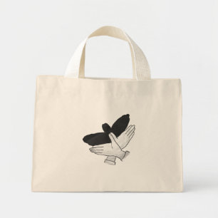 Hand Silhouette Eagle Mini Tote Bag