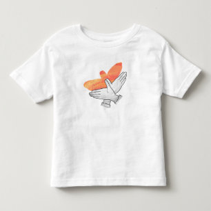 Hand Silhouette Eagle Orange Toddler T-shirt