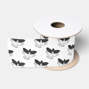 Hand Silhouette Eagle Satin Ribbon