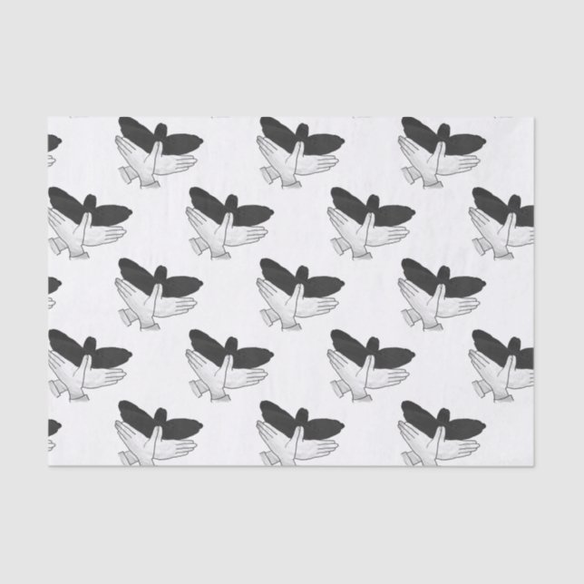 Hand Silhouette Eagle Tissue Paper (Front)