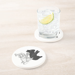 Hand Silhouette Rabbit Coaster