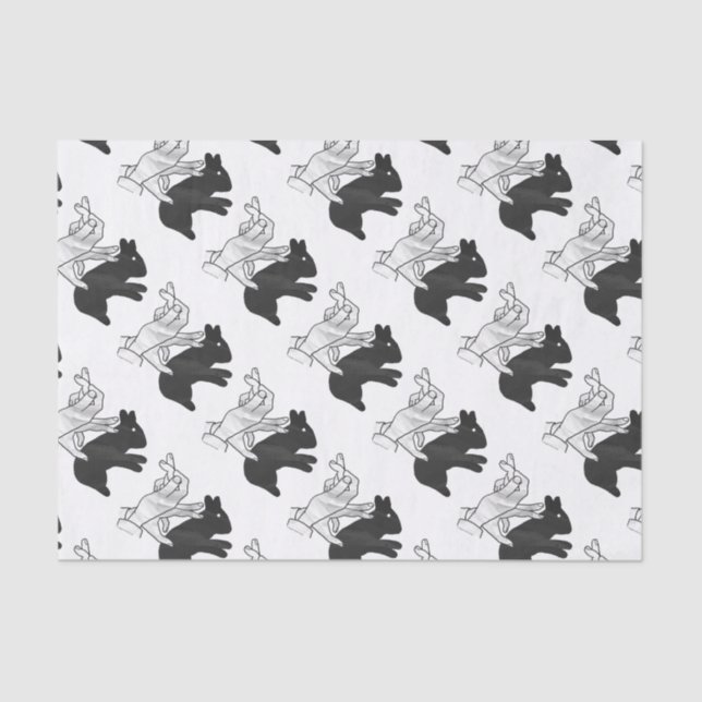 Hand Silhouette Rabbit Tissue Paper (Front)