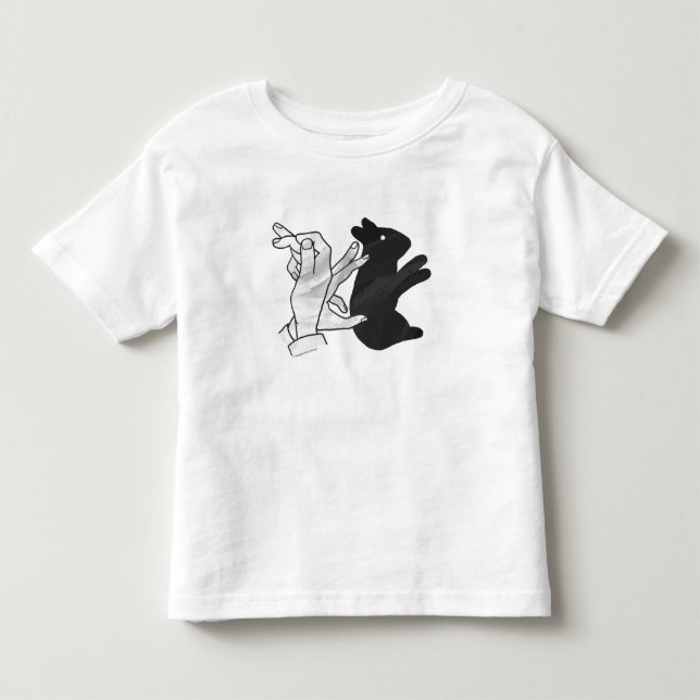 Hand Silhouette Rabbit Toddler T-shirt (Front)
