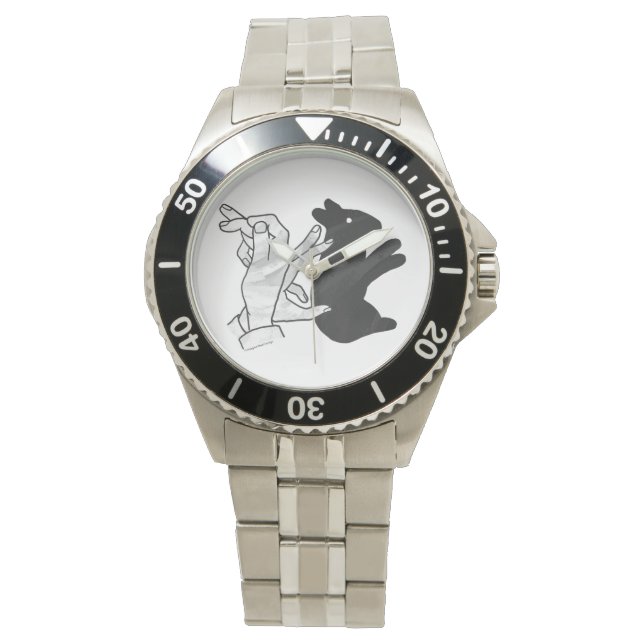 Hand Silhouette Rabbit Watch (Front)