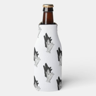 Hand Silhouette Wolf Bottle Cooler