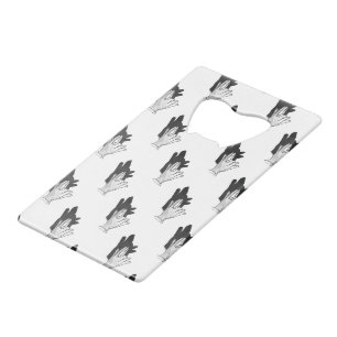 Hand Silhouette Wolf Credit Card Bottle Opener