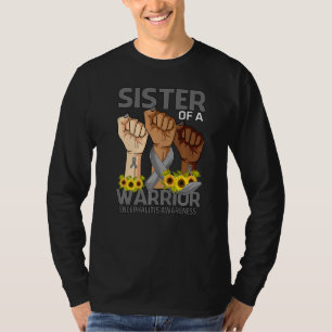Hand Sister Of A Warrior Encephalitis Awareness Su T-Shirt